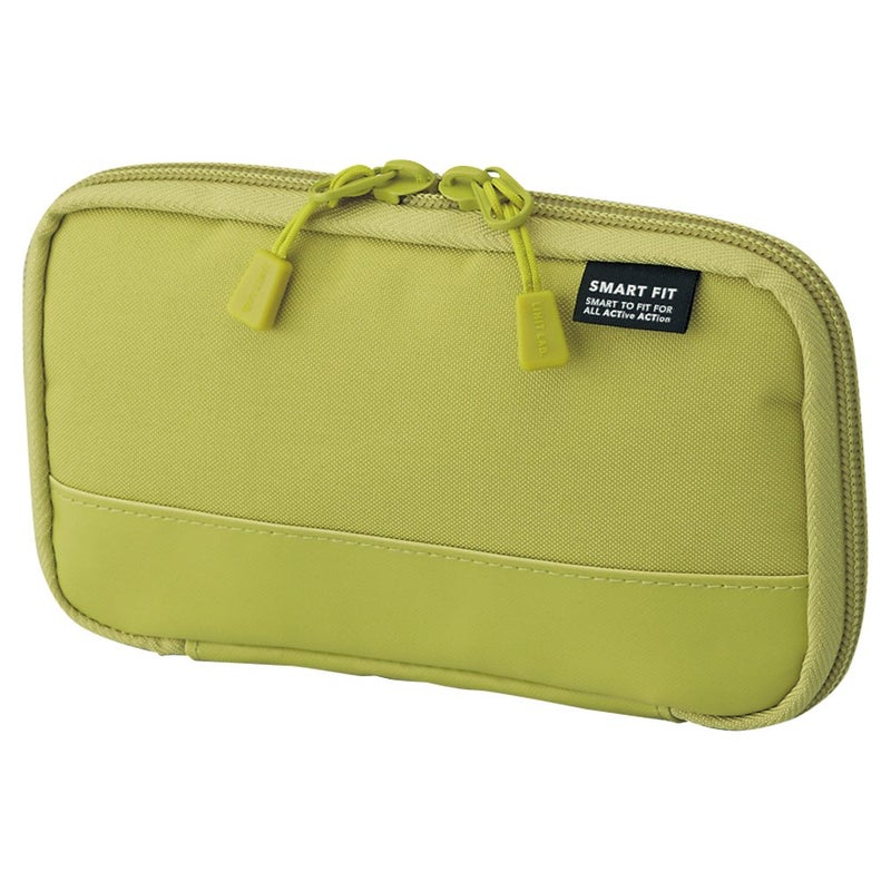 LIHIT LAB Compact Pen Case (Pencil Case), Water & Stain Repellent,3.5" x 6.5'', Green (A7687-6) - Image 1